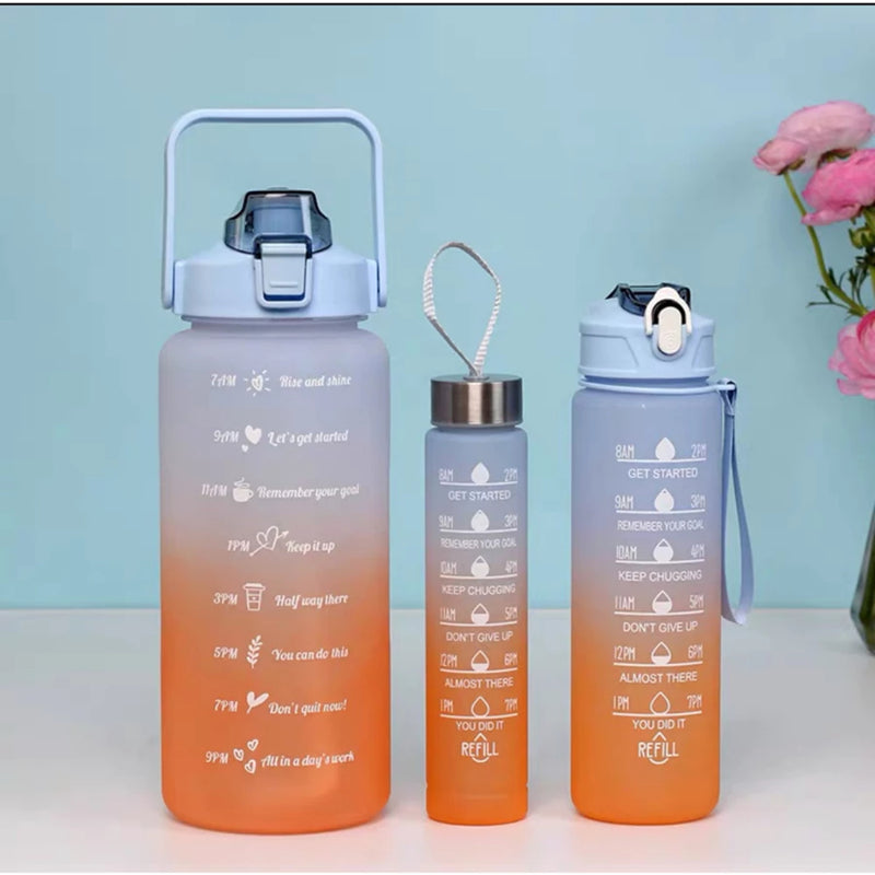 kit 3 Garrafa 2000ml de Água com Adesivos 3D