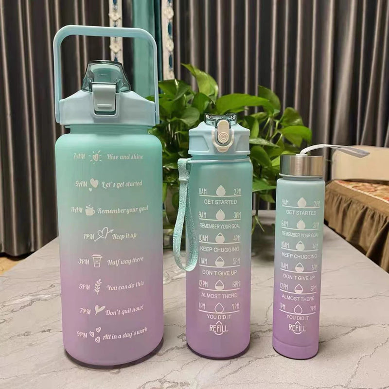 kit 3 Garrafa 2000ml de Água com Adesivos 3D
