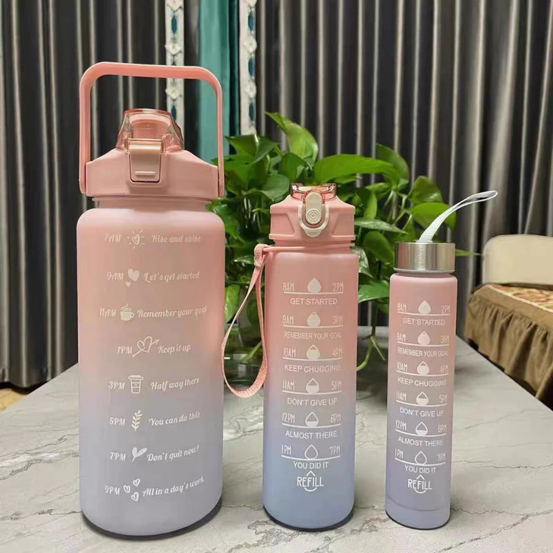 kit 3 Garrafa 2000ml de Água com Adesivos 3D